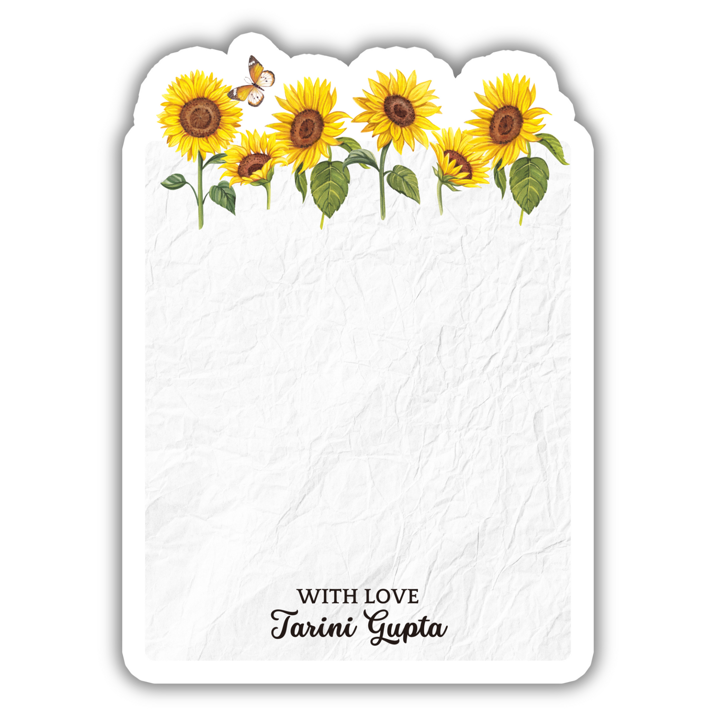 SUNFLOWER BLOOM - GIFT NOTECARD (Pack of 10)