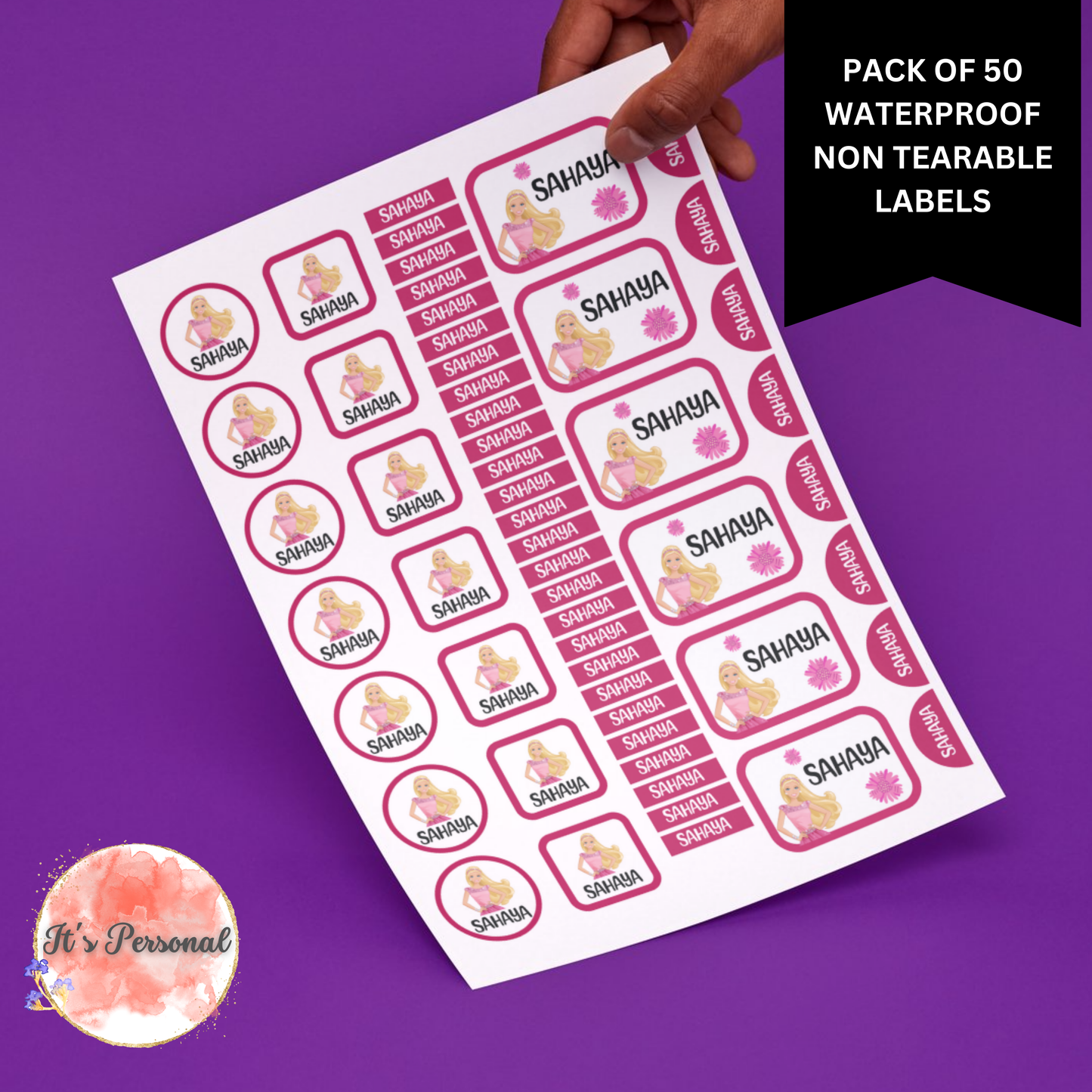 ALL IN ONE WATERPROOF LABELS (Pack of 50 labels)