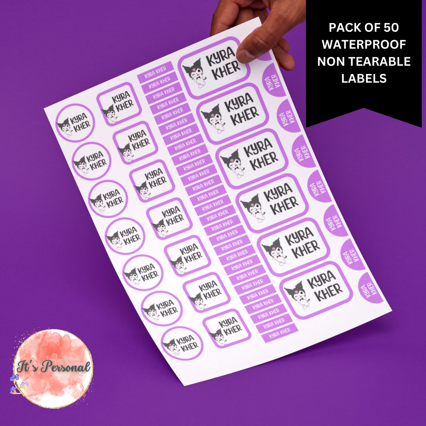 ALL IN ONE WATERPROOF LABELS (Pack of 50 labels)
