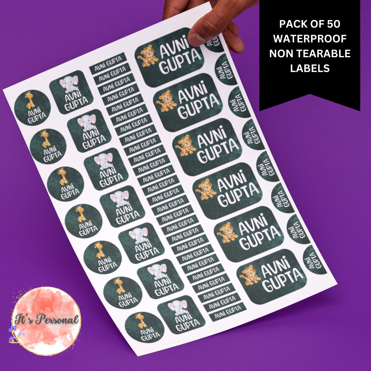 ALL IN ONE WATERPROOF LABELS (Pack of 50 labels)