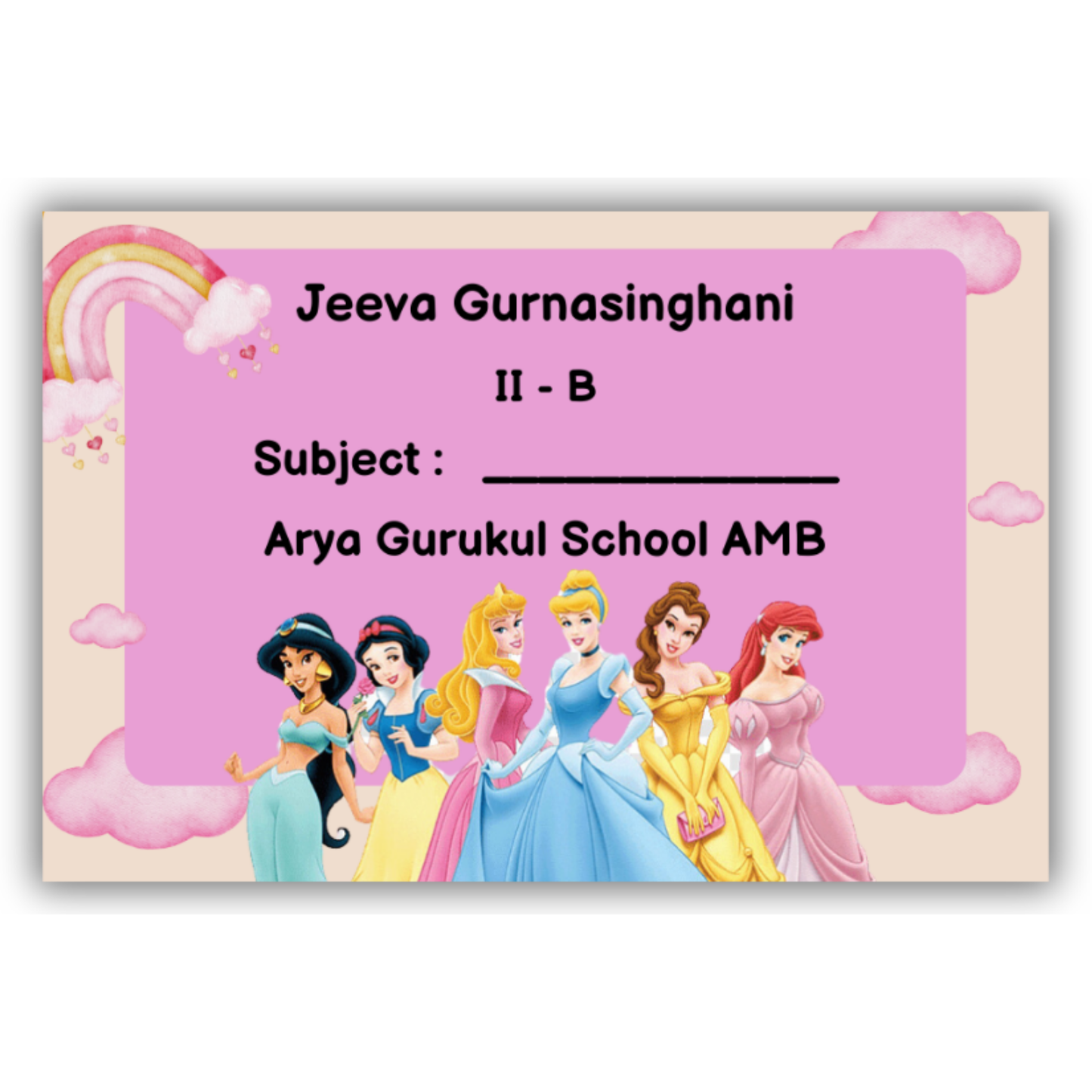 PRINCESS PARTY - BOOK LABELS (Pack of 30)