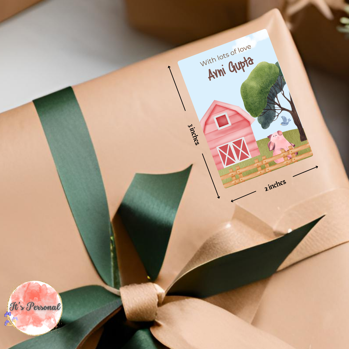 PIG AND BARN - GIFT TAGS (Pack of 25)