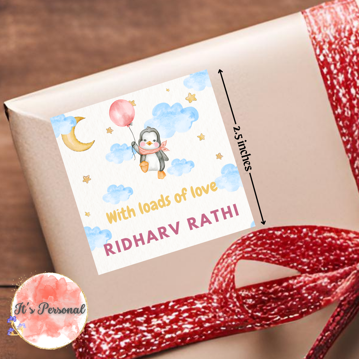 PENGUIN IN THE SKY - GIFT TAGS (Pack of 25)