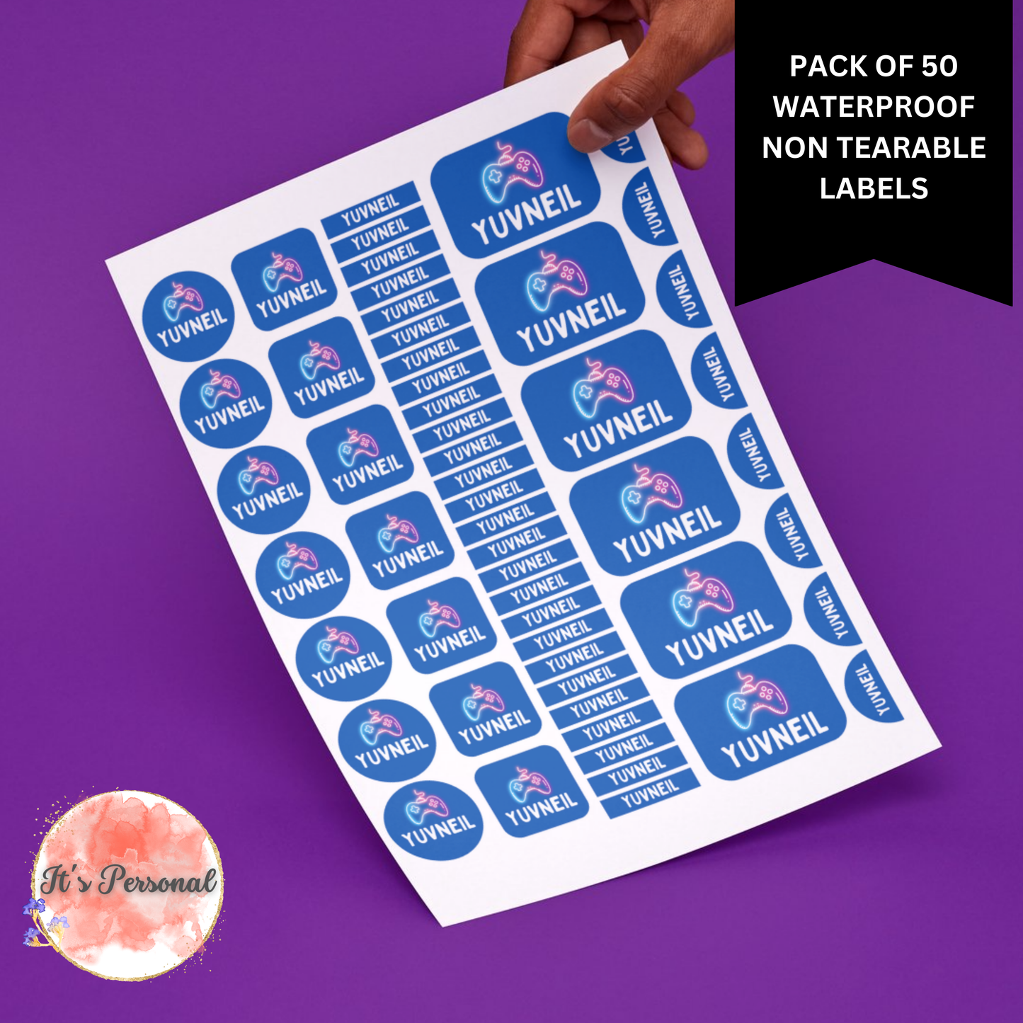 ALL IN ONE WATERPROOF LABELS (Pack of 50 labels)