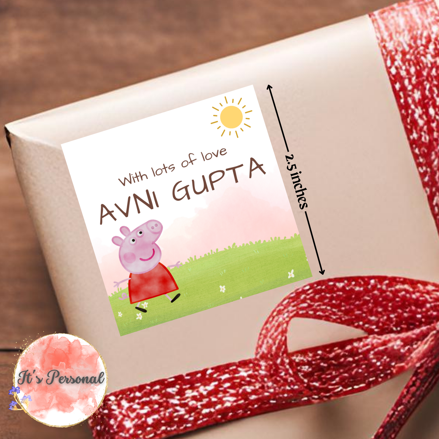 PIGGY ON THE BEACH - GIFT TAGS (Pack of 25)