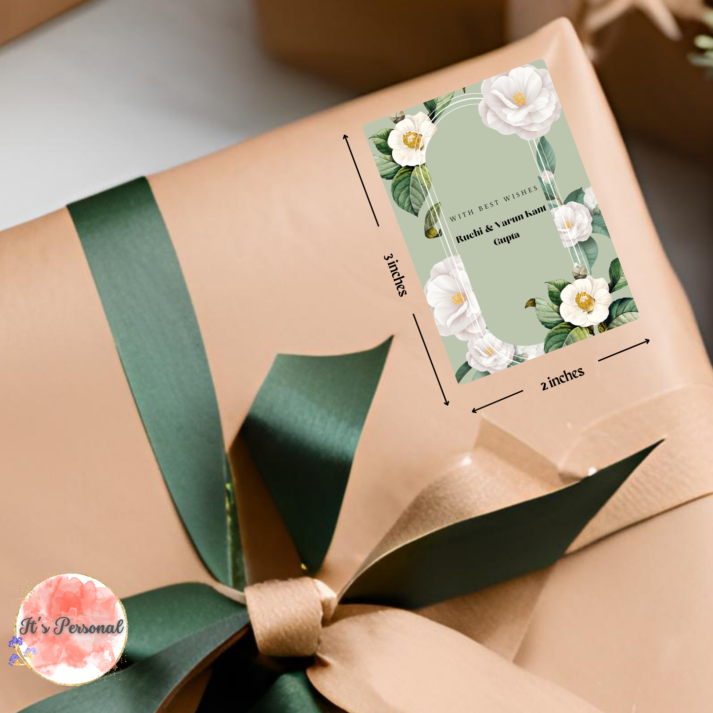 WHITE FLOWERS - GIFT TAGS (Pack of 25)