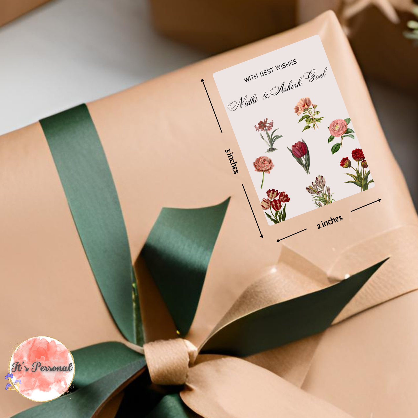 MAROON GARDEN - GIFT TAGS (Pack of 25)