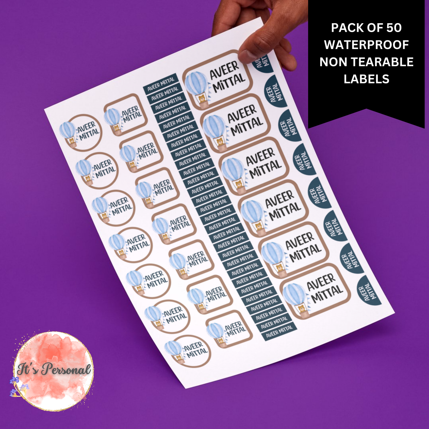 ALL IN ONE WATERPROOF LABELS (Pack of 50 labels)