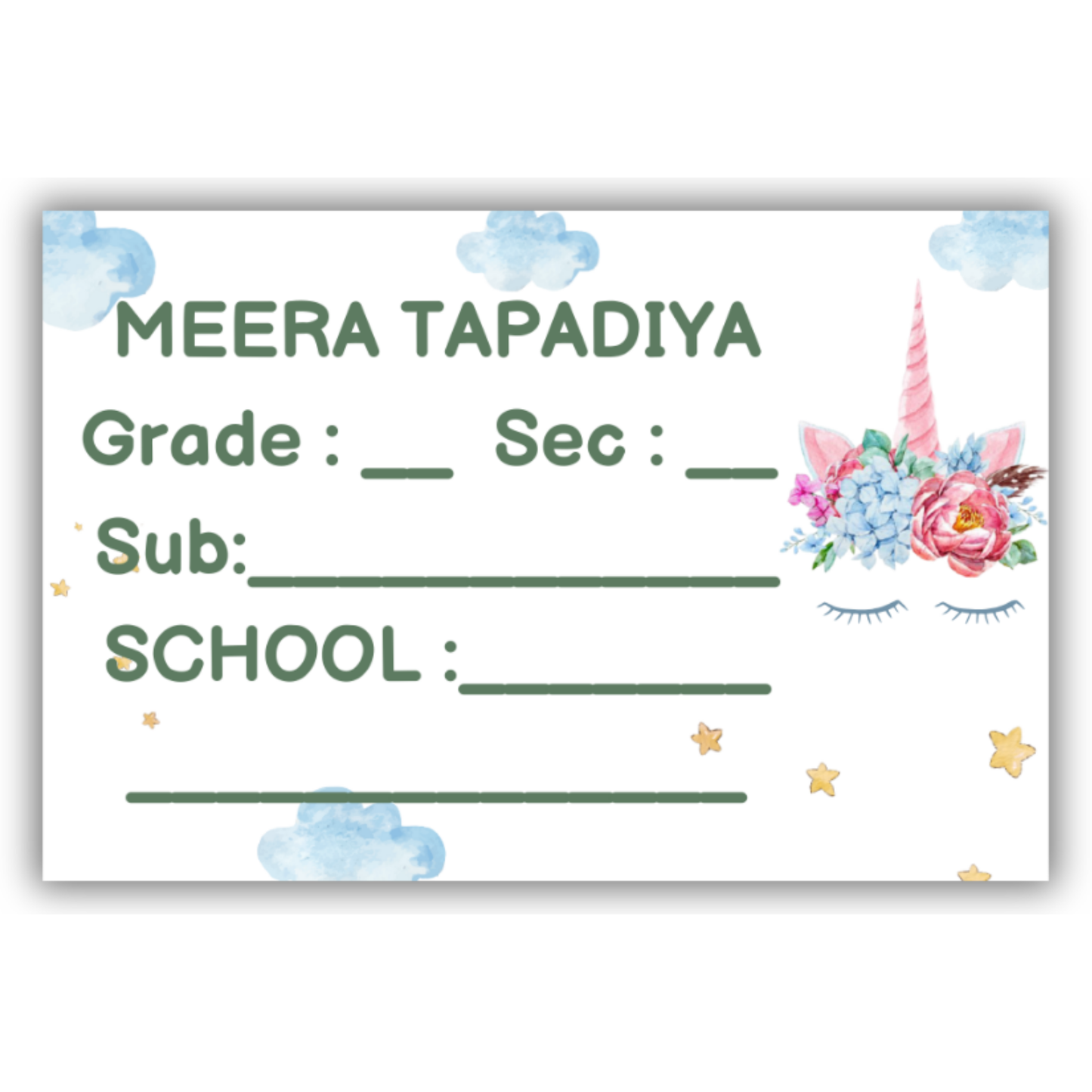 DREAMY UNICORN - BOOK LABELS (Pack of 30)
