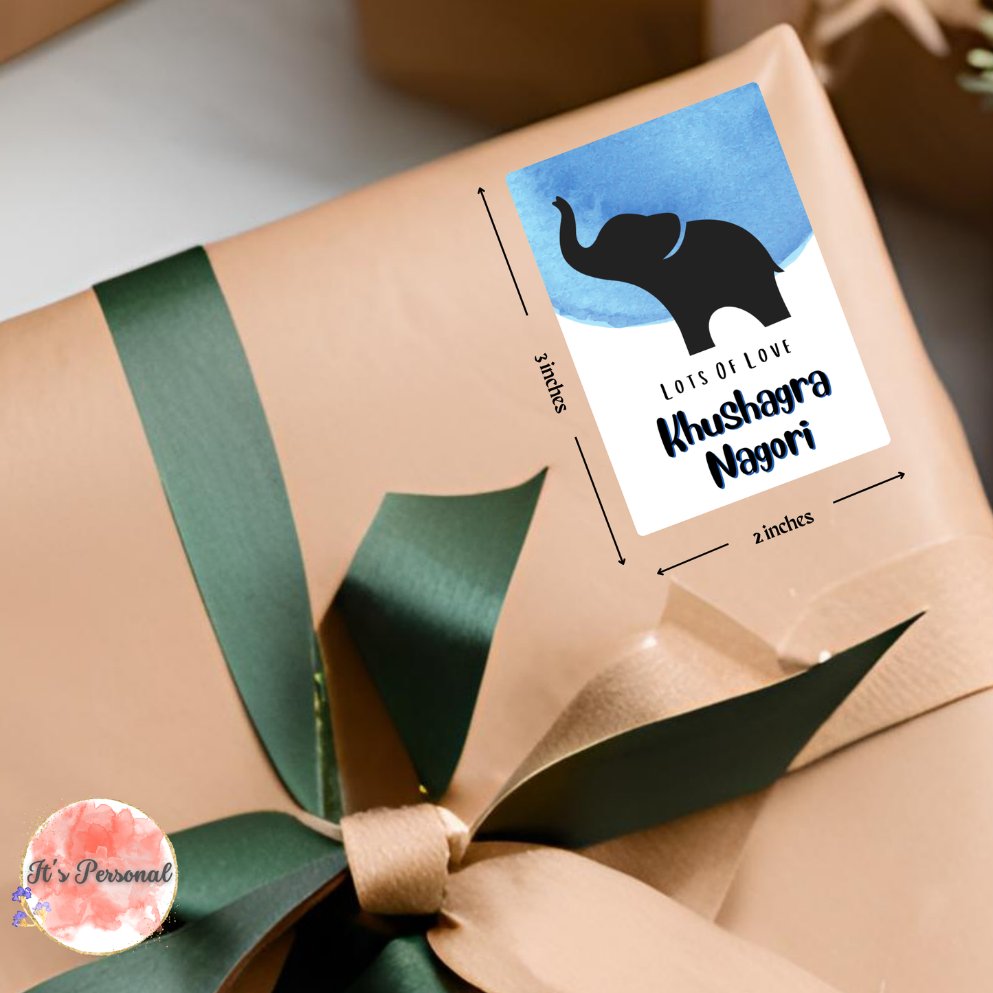 BLUE ELEPHANT - GIFT TAGS (Pack of 25)