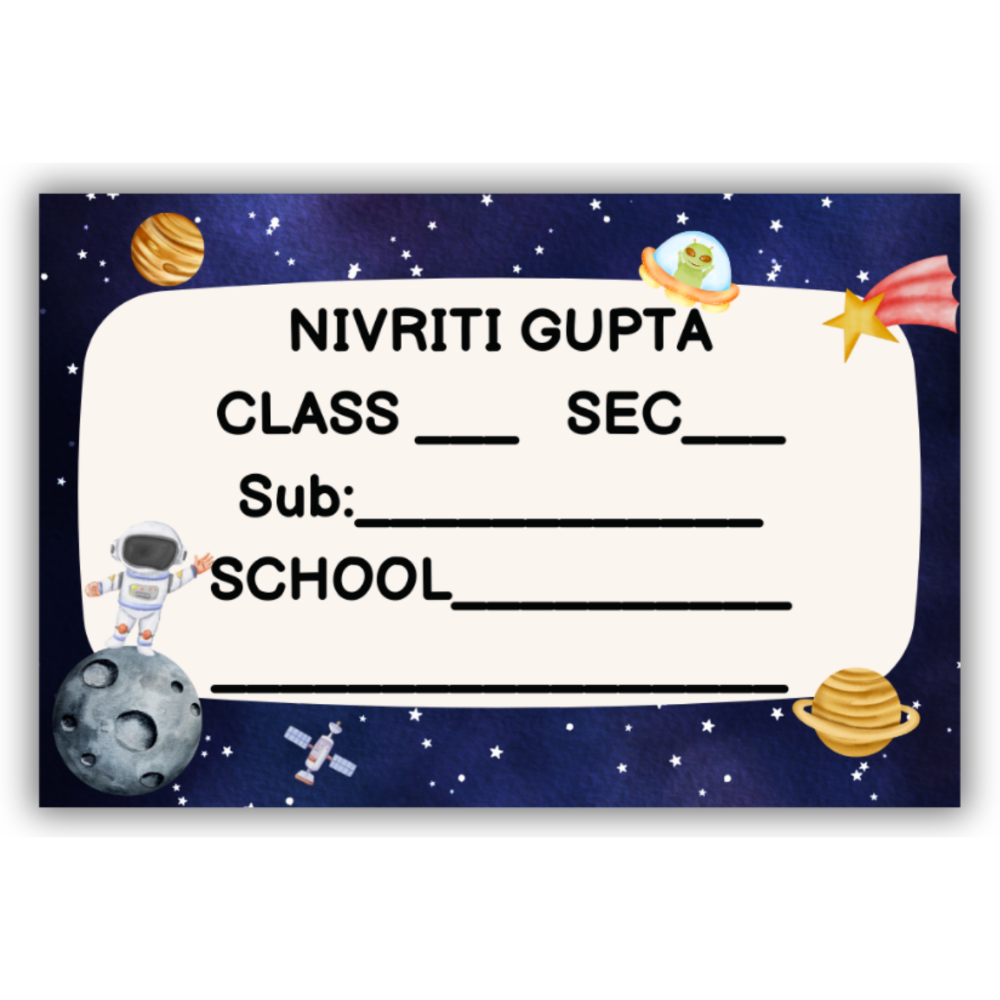 MOON LANDING - BOOK LABELS (Pack of 30)