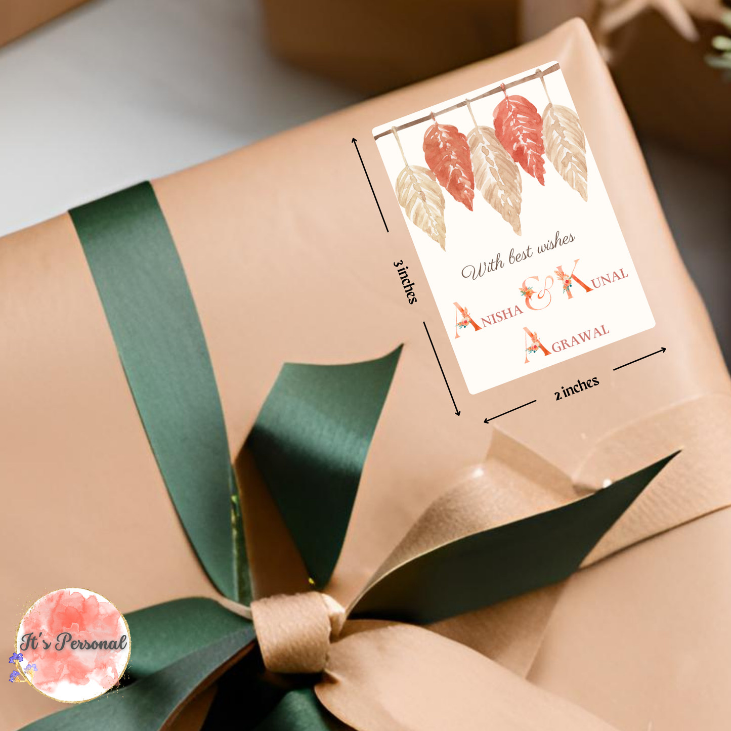 PEACH AND CREAM FEATHERS - GIFT TAGS (Pack of 25)