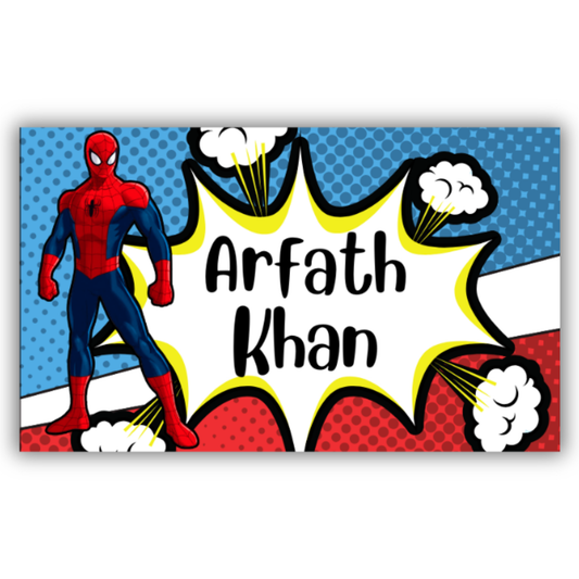 BOOM POW SUPERHERO - WATERPROOF LABELS (Pack of 20)