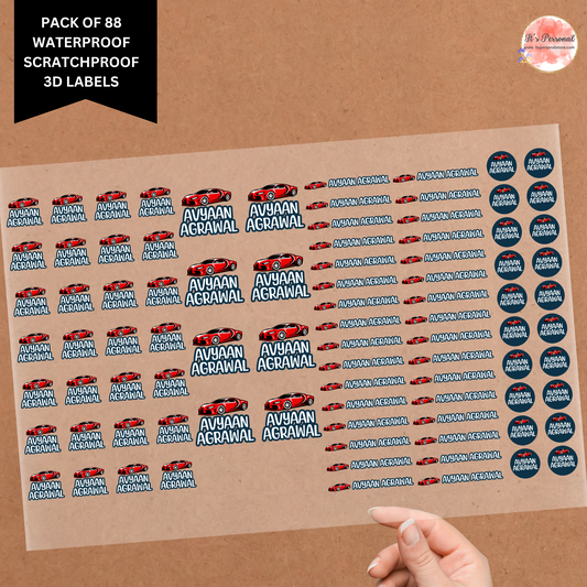CAR - 3D WATERPROOF LABELS (Pack of 88)