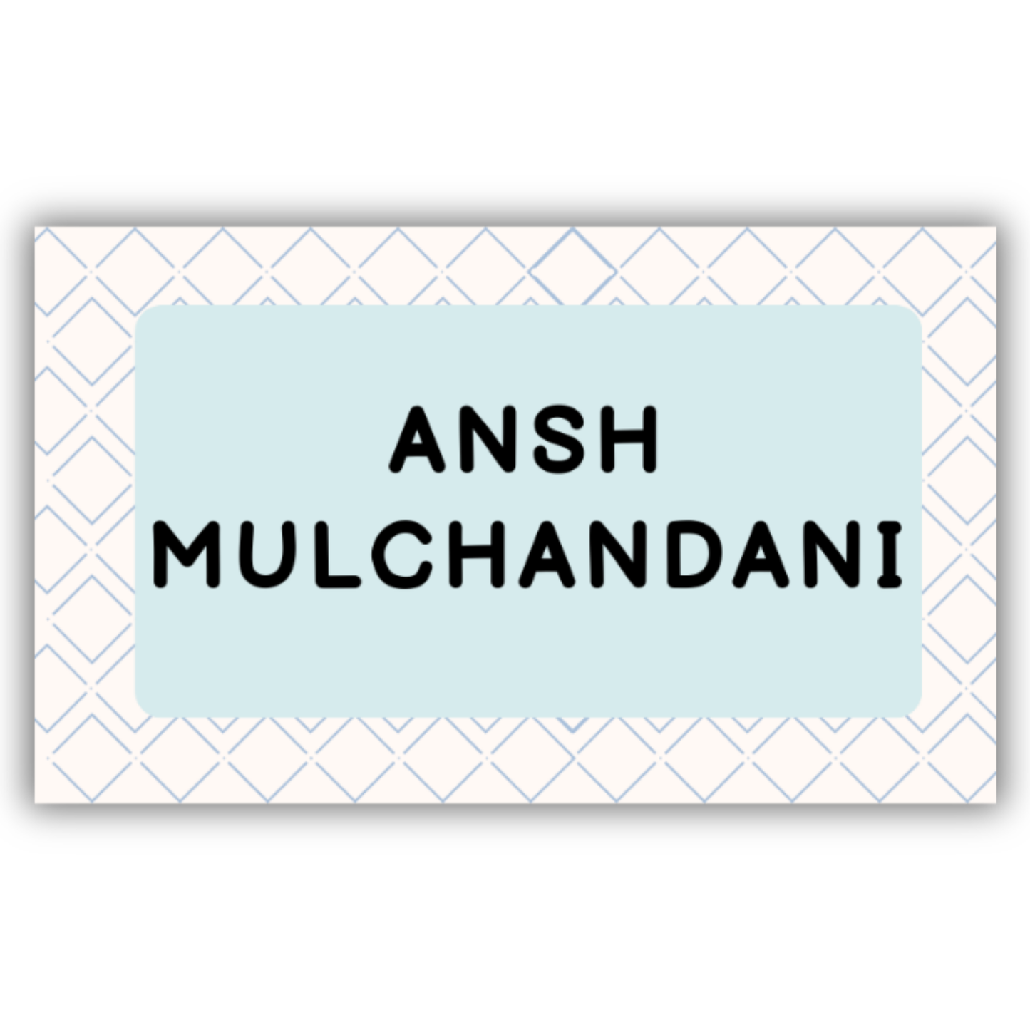BLUE GEOMETRIC - WATERPROOF LABELS (Pack of 20)