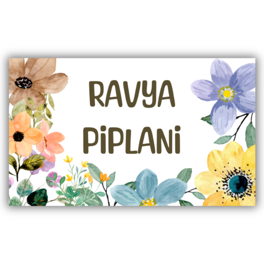 FLOWER POWER - WATERPROOF LABELS (Pack of 20)