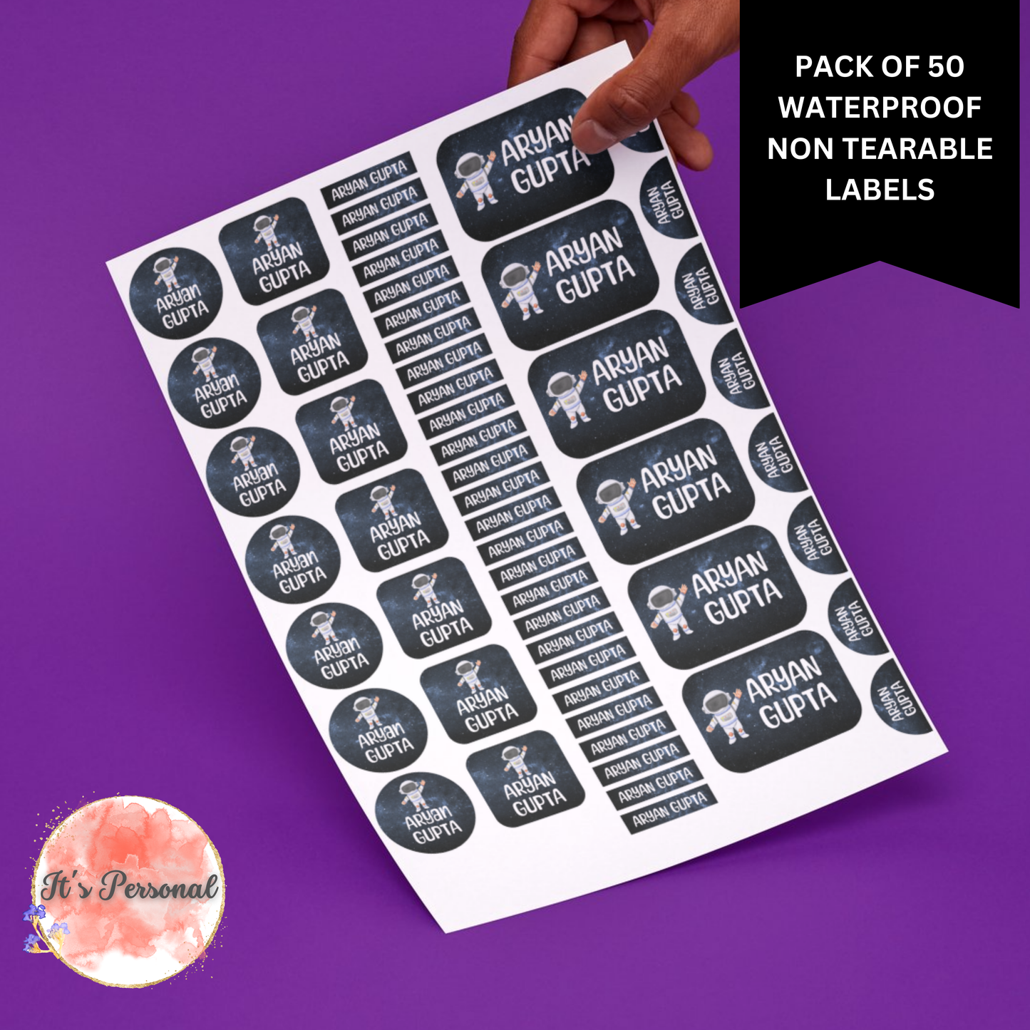 ALL IN ONE WATERPROOF LABELS (Pack of 50 labels)