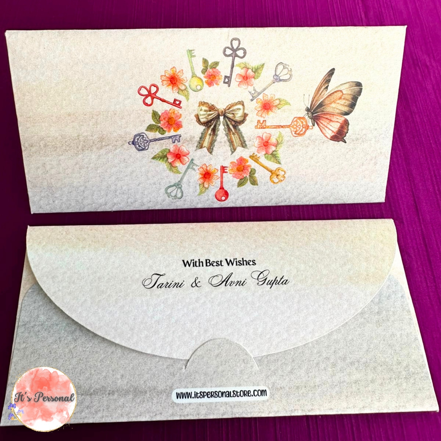 BOW AND BUTTERFLY - MONEY ENVELOPES