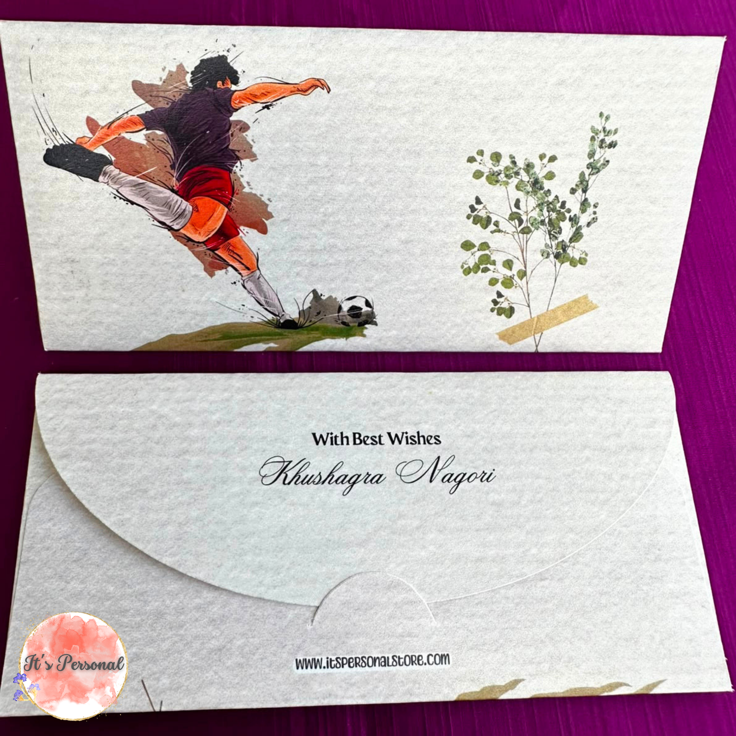 FOOTBALL ACTION - MONEY ENVELOPES