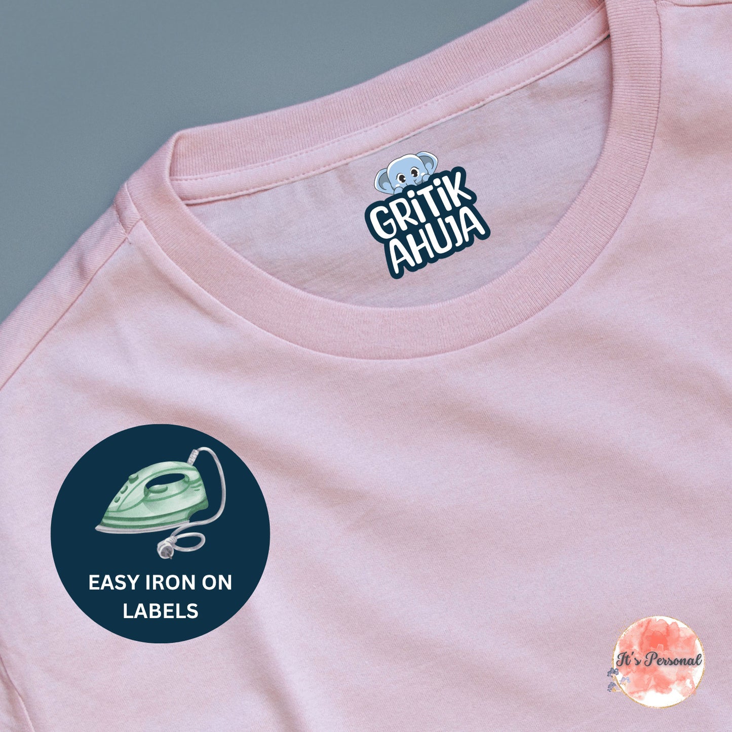 IRON ON LABELS FOR CLOTHES - WITH CHARACTER