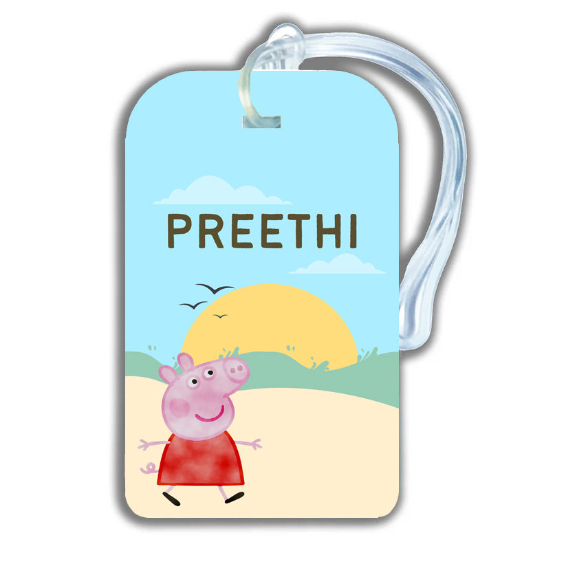 PIGGY ON THE BEACH - LUGGAGE TAG