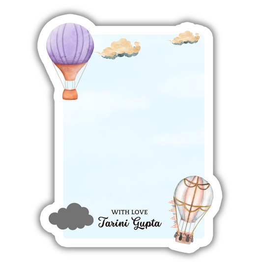 BEAR IN BALLOON - GIFT NOTECARD (Pack of 10)
