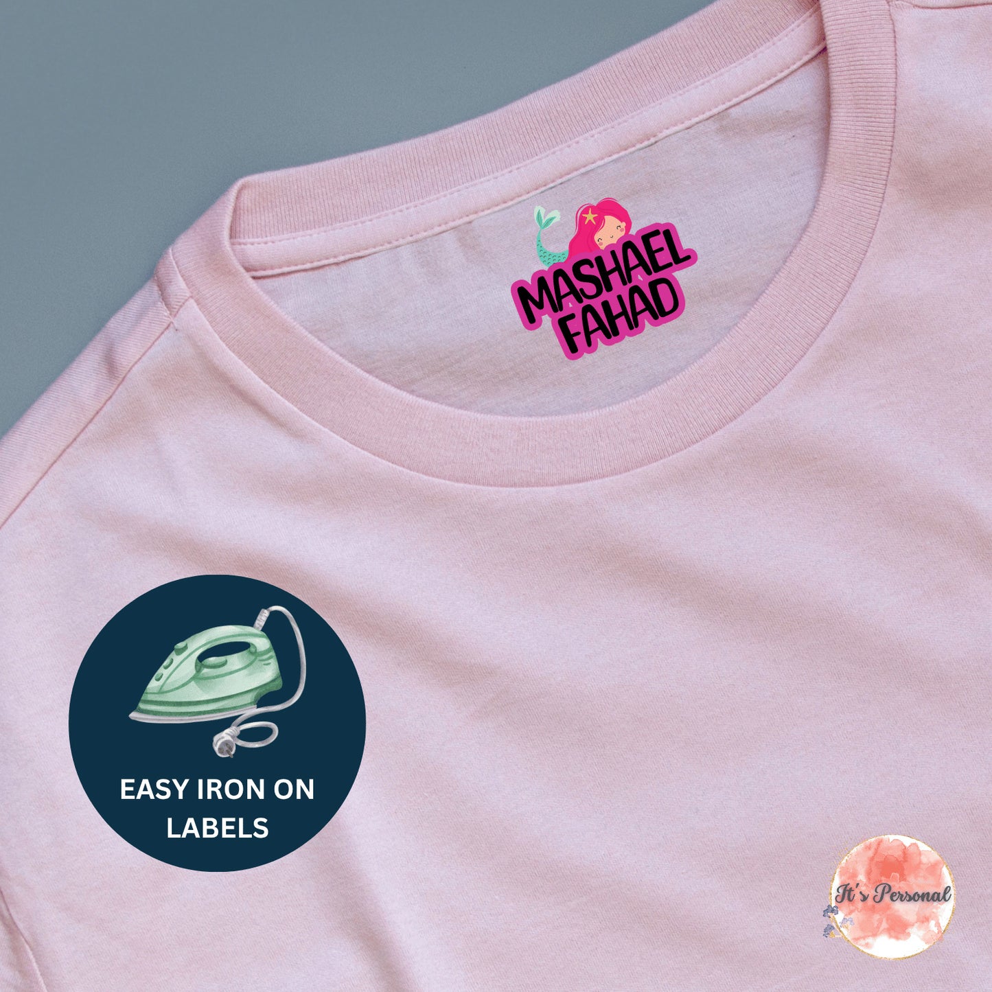 IRON ON LABELS FOR CLOTHES - WITH CHARACTER
