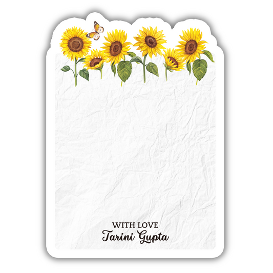 SUNFLOWER BLOOM - GIFT NOTECARD (Pack of 10)