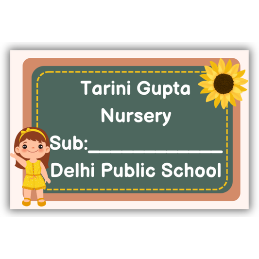 GIRL IN SCHOOL - BOOK LABELS (Pack of 30)