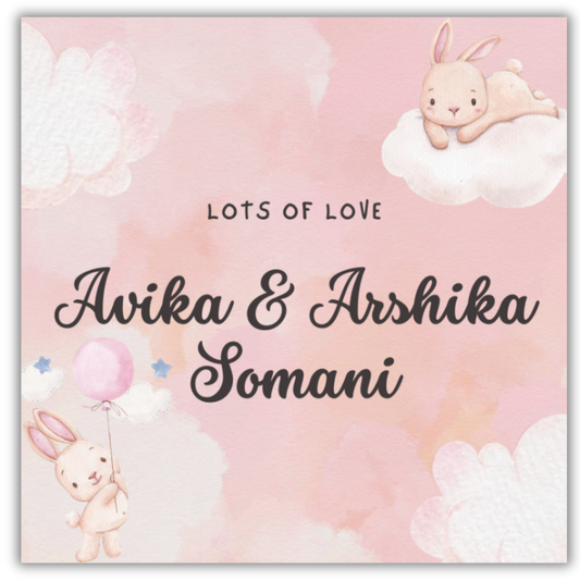 RABBITS IN THE AIR - GIFT TAGS (Pack of 30)