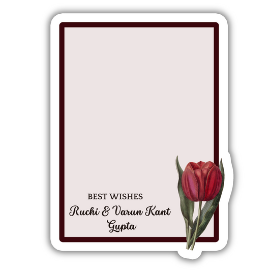 MAROON GARDEN - GIFT NOTECARD (Pack of 10)