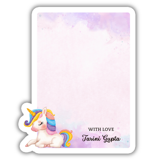 CUTE UNICORN - GIFT NOTECARD (Pack of 10)