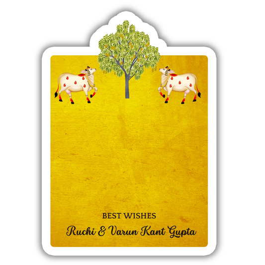 ELEGANT PICHWAI COWS - GIFT NOTECARD (Pack of 10)