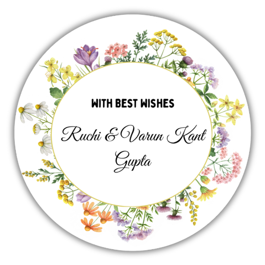 FLORAL RING - GIFT STICKERS (Pack of 24)