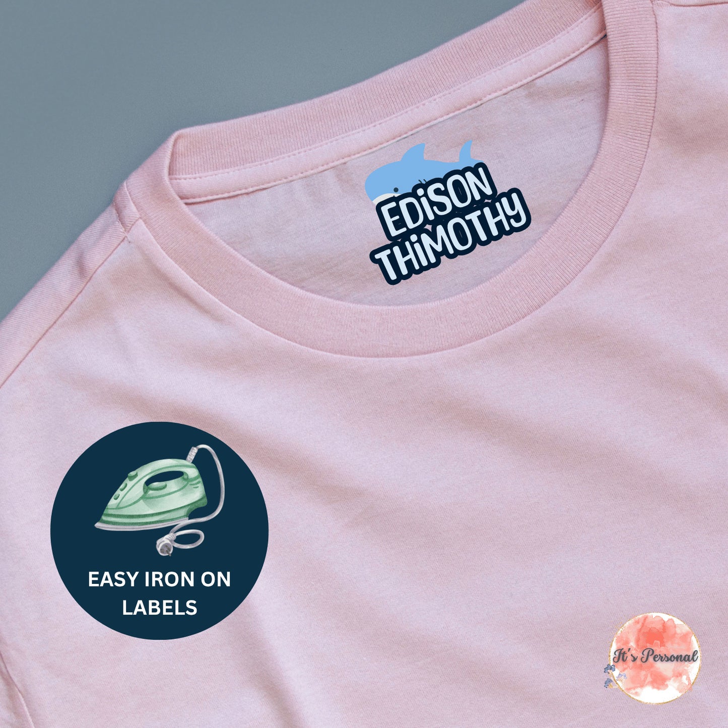 IRON ON LABELS FOR CLOTHES - WITH CHARACTER