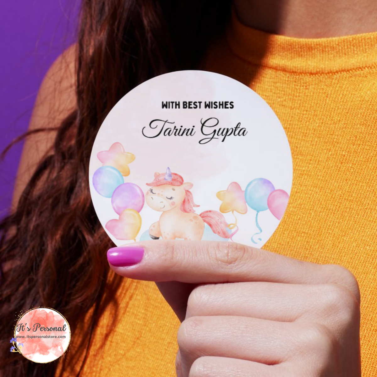 UNICORN AND BALLOONS - GIFT STICKERS (Pack of 24)