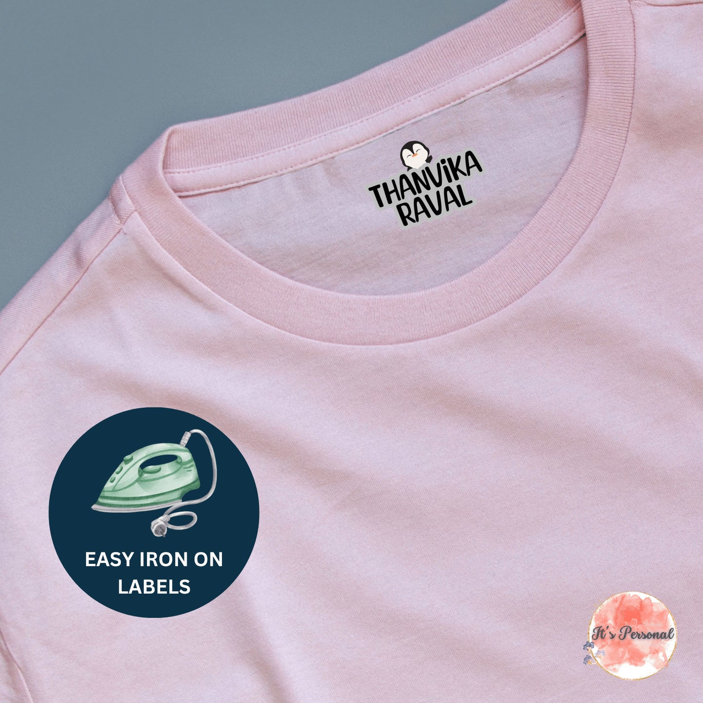 IRON ON LABELS FOR CLOTHES - WITH CHARACTER