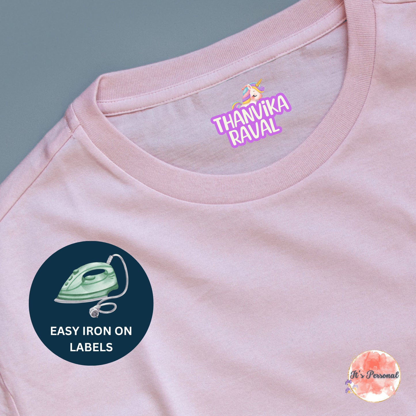 IRON ON LABELS FOR CLOTHES - WITH CHARACTER