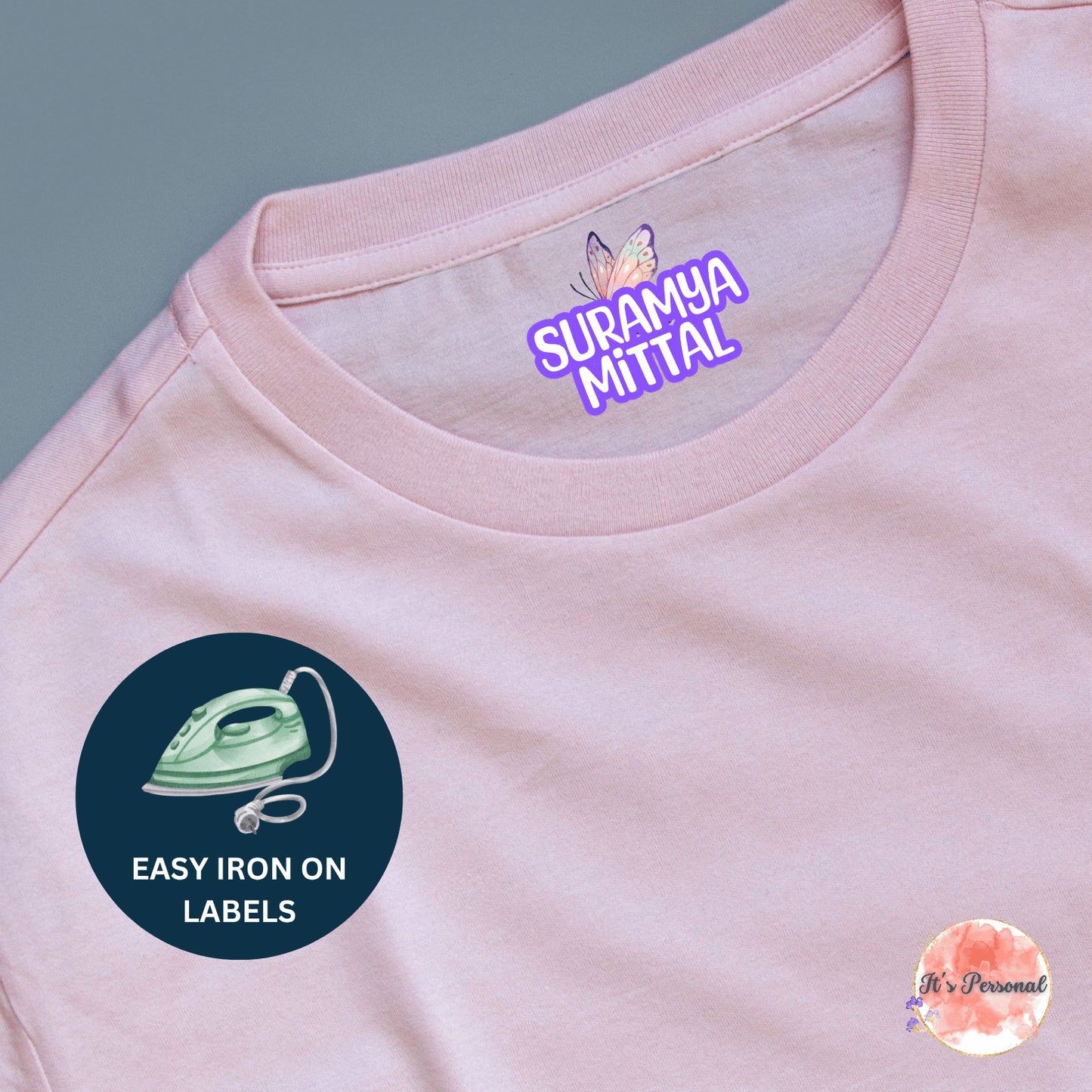 IRON ON LABELS FOR CLOTHES - WITH CHARACTER
