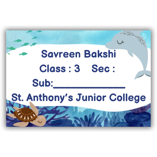 UNDER THE SEA - BOOK LABELS (Pack of 30)
