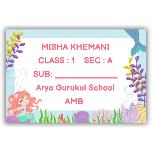 MERMAID & CORALS - BOOK LABELS (Pack of 30)