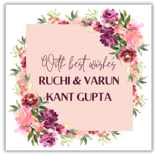 MAROON FLORAL - GIFT TAGS (Pack of 30)