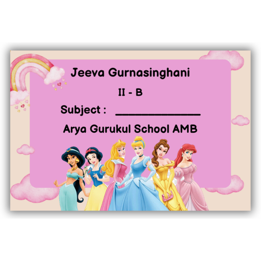 PRINCESS PARTY - BOOK LABELS (Pack of 30)