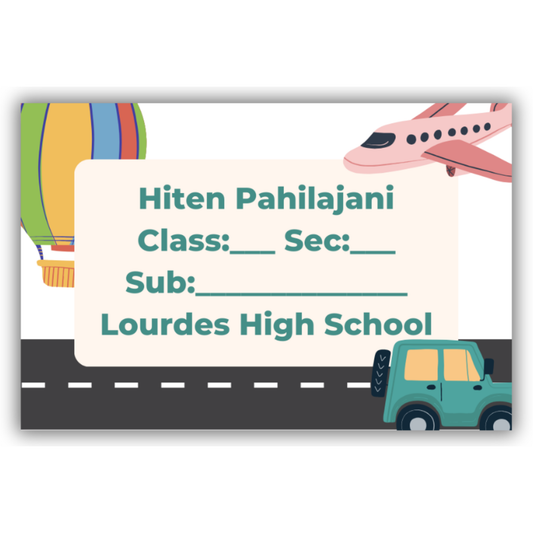 MODES OF TRANSPORT - BOOK LABELS (Pack of 30)