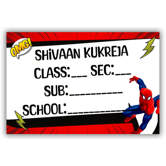 RED WEB HERO - BOOK LABELS (Pack of 30)