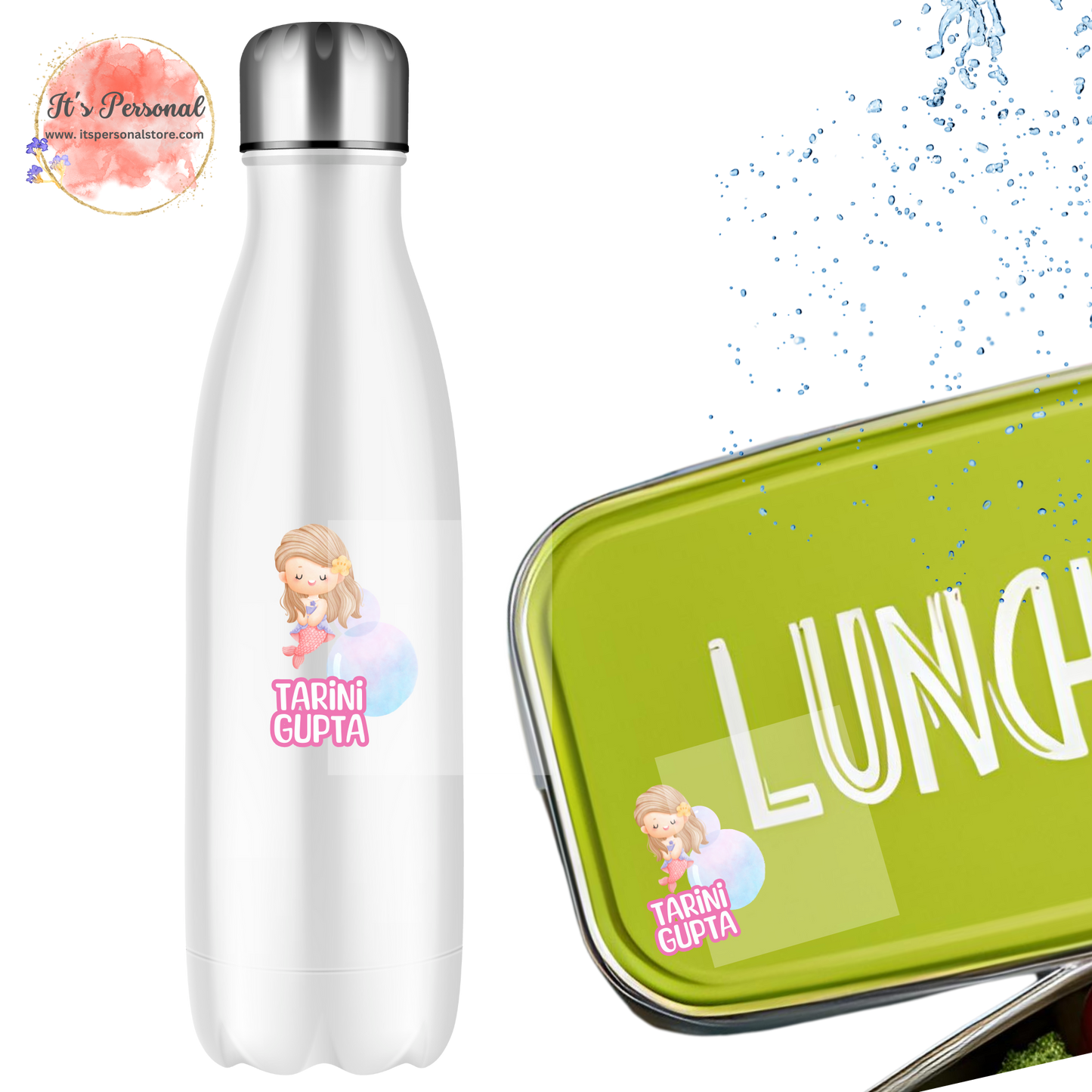 MERMAID - 3D WATERPROOF LABELS (Pack of 88)