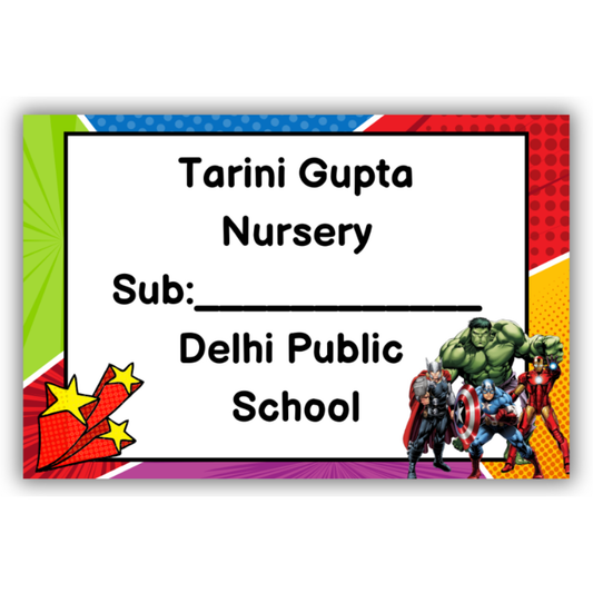 SUPERHERO TEAM - BOOK LABELS (Pack of 30)