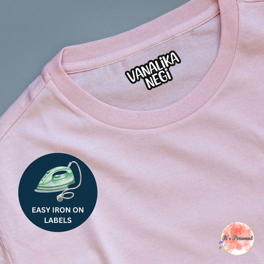 IRON ON LABELS - ONLY NAME