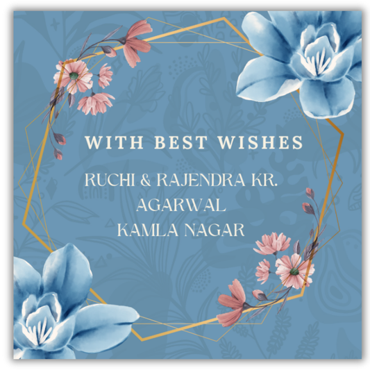 BLUE FLORAL - GIFT TAGS (Pack of 30)