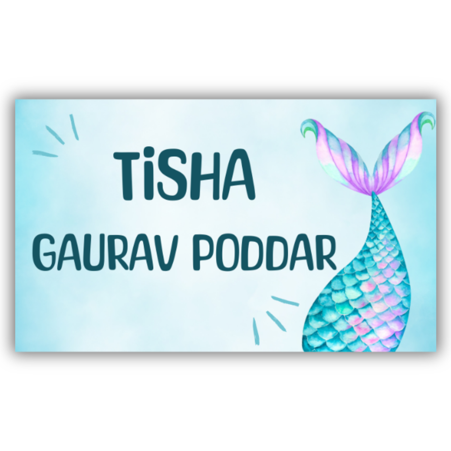 MERMAID TAIL - WATERPROOF LABELS (Pack of 20)